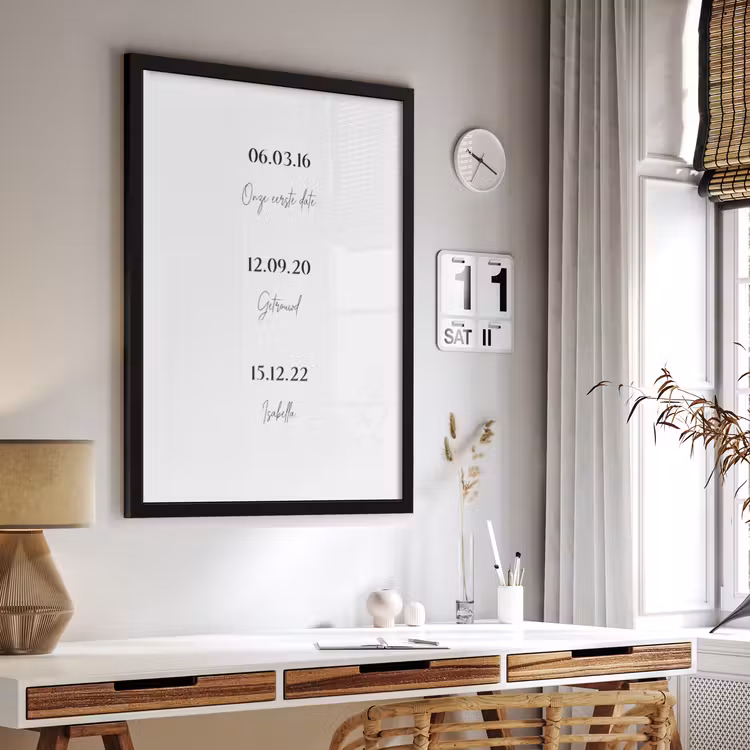 Poster met lijst - Datum — 3