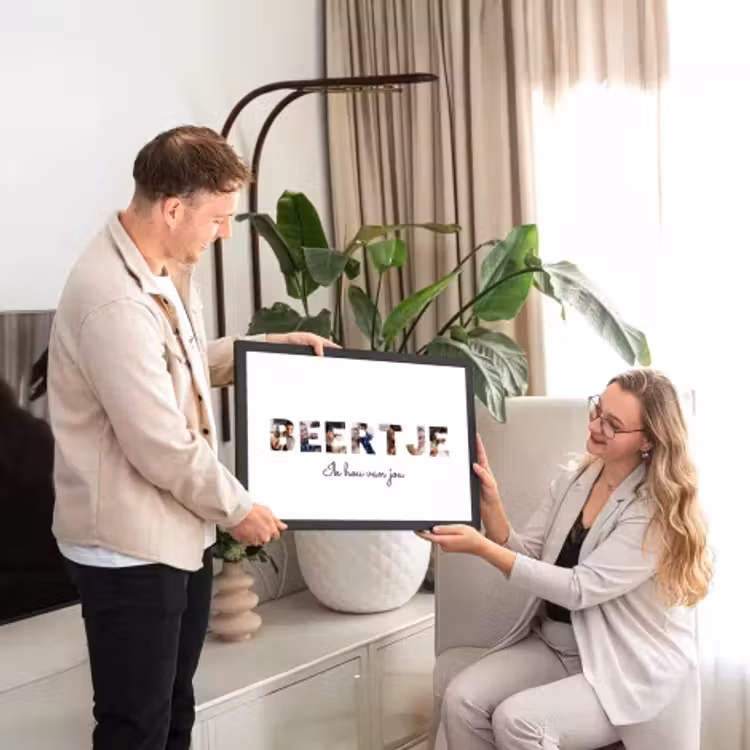 Poster met lijst - Beertje — 2