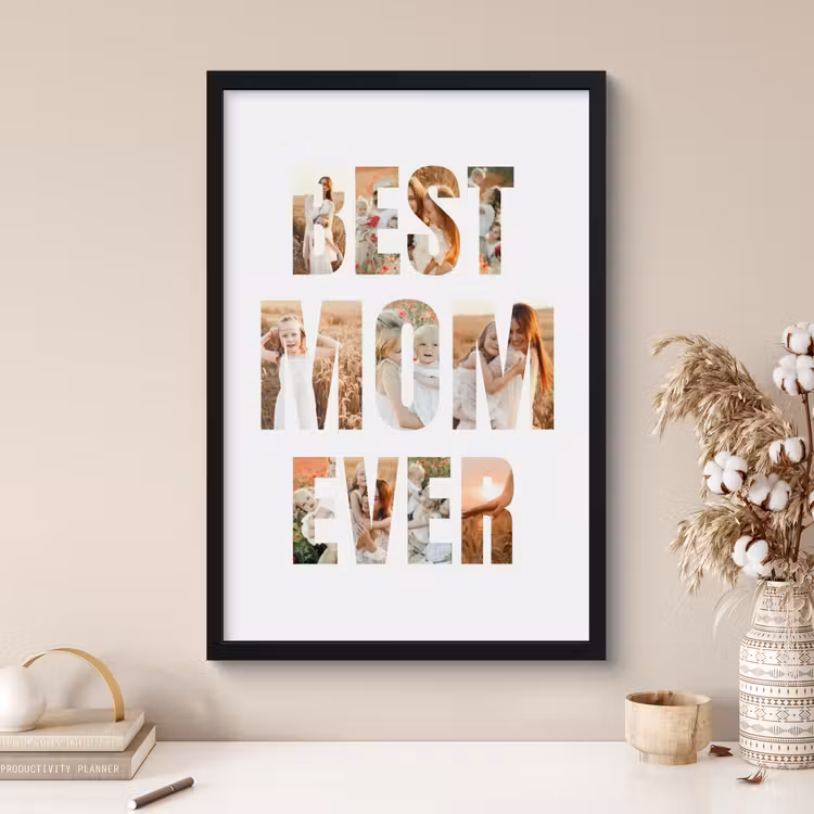Poster met lijst - Best mom ever — 3