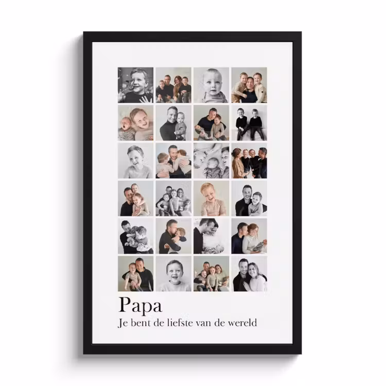 Poster met lijst - Collage Papa — 1