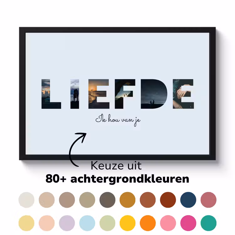 Poster met lijst - Eigen tekst — 6