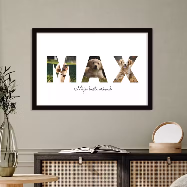 Poster met lijst - Huisdiernaam — 3