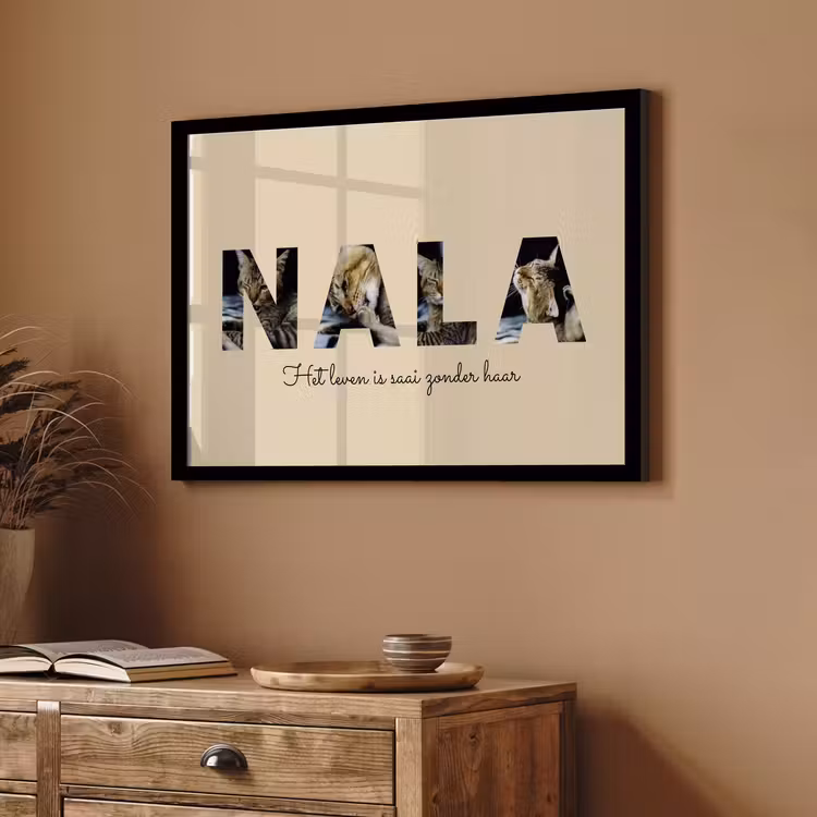 Poster met lijst - Huisdiernaam — 5
