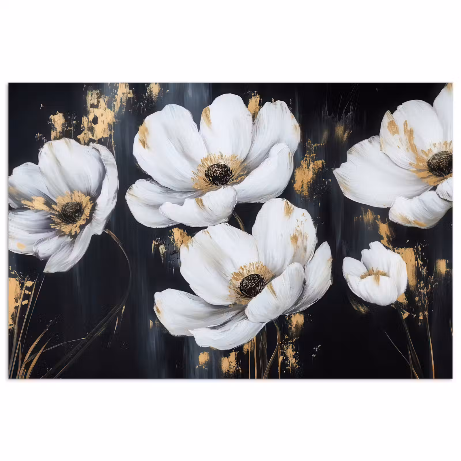 Poster - Bloemen - Wit - Abstract — 1
