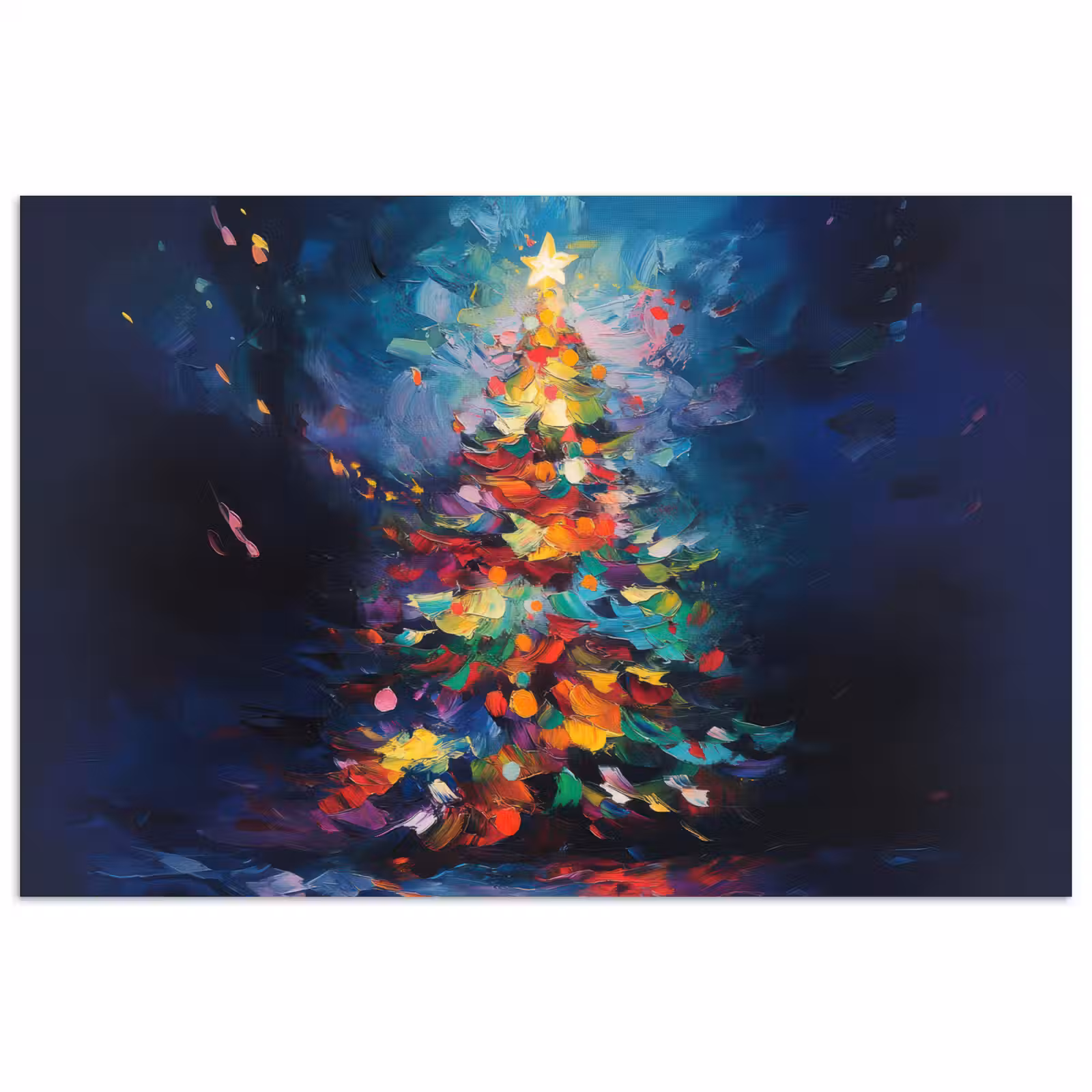 Poster - Kerstboom - Kerst - Abstract - Kleurrijk — 1