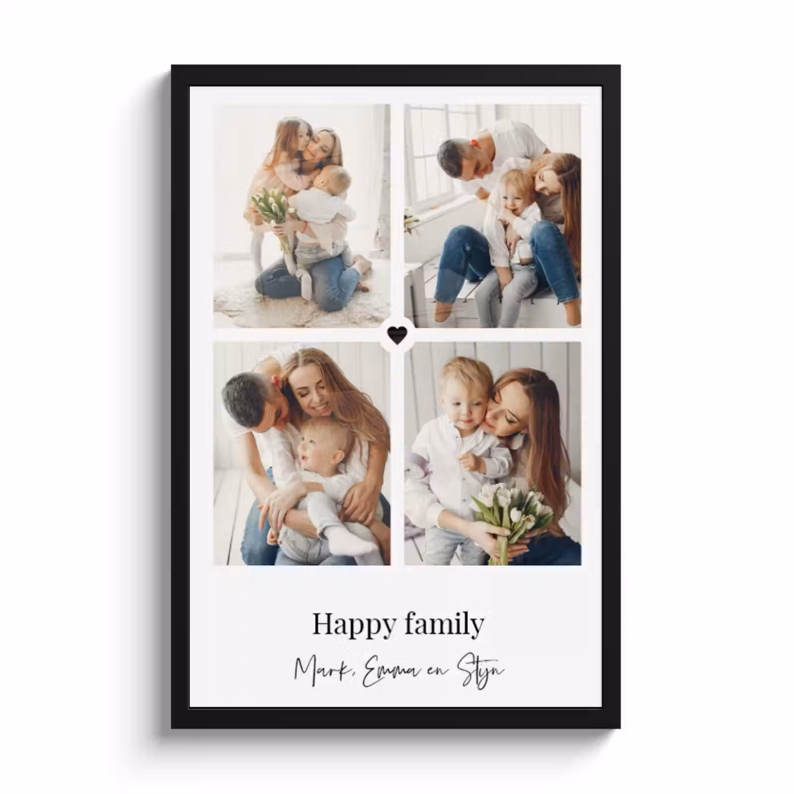 Poster met lijst – Collage met hartje — 1