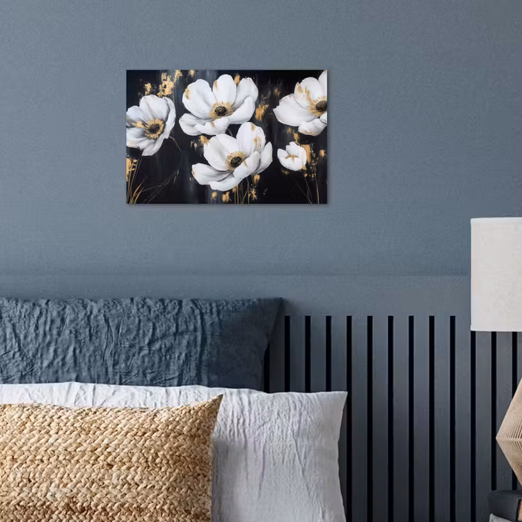 Poster - Bloemen - Wit - Abstract — 3