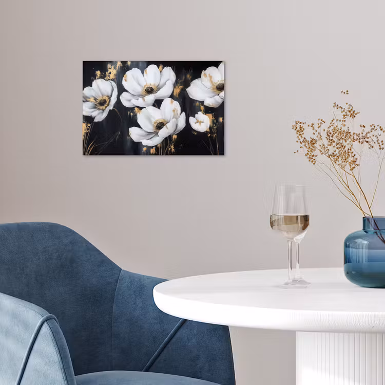 Poster - Bloemen - Wit - Abstract — 4