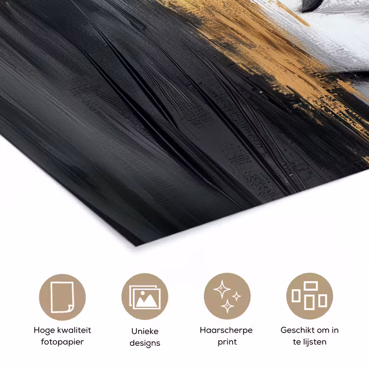 Poster - Gezicht - Vrouw - Penseelstreken - Abstract — 5