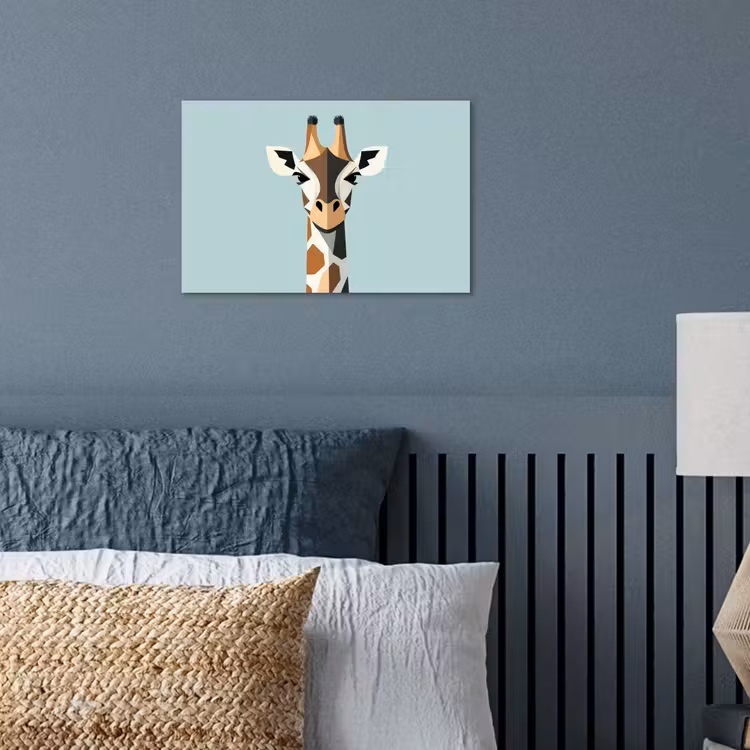 Poster - Giraffe - Illustratie - Bruin - Minimalistisch — 3