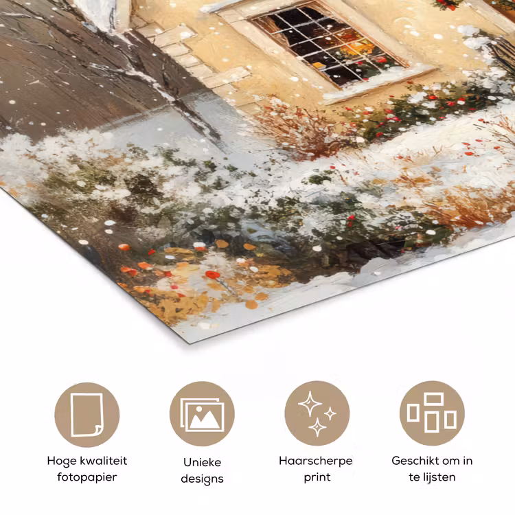 Poster - Kerst - Huis - Winter - Sneeuw — 5