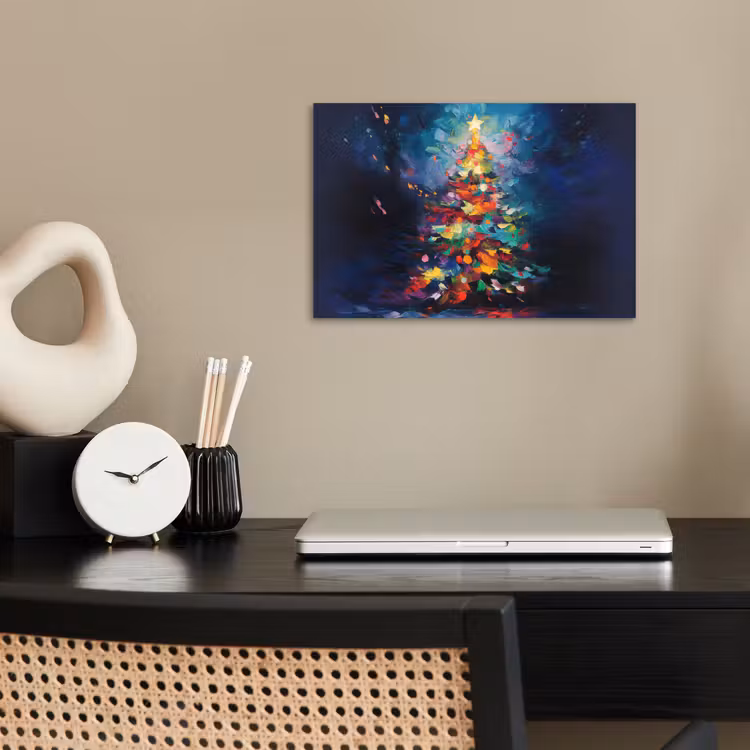 Poster - Kerstboom - Kerst - Abstract - Kleurrijk — 2