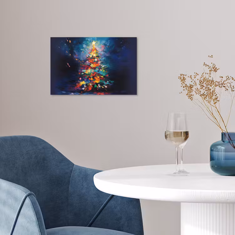 Poster - Kerstboom - Kerst - Abstract - Kleurrijk — 4