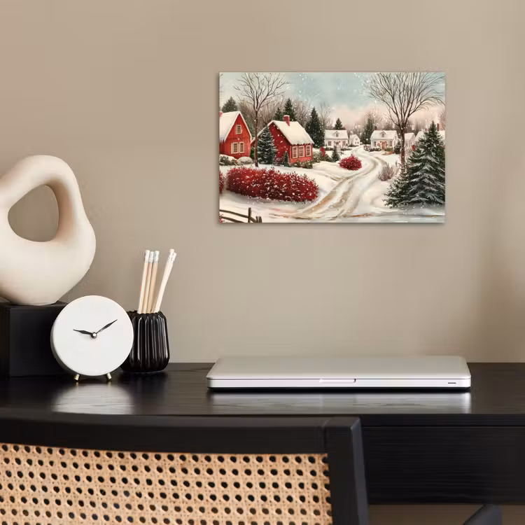 Poster - Kerstsfeer - Landelijk - Rood — 2