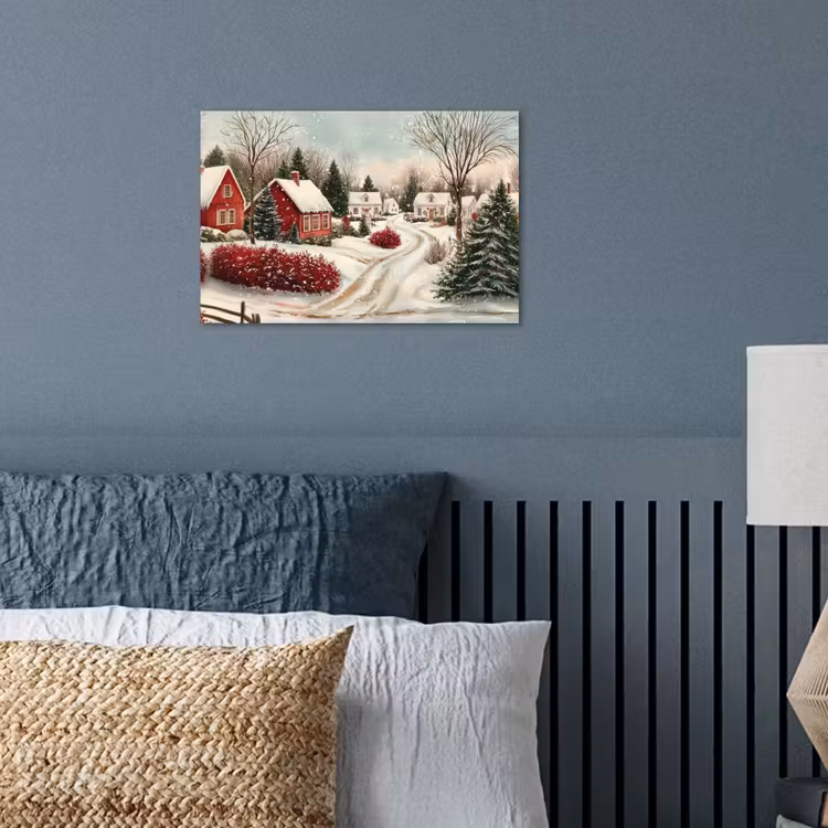 Poster - Kerstsfeer - Landelijk - Rood — 3