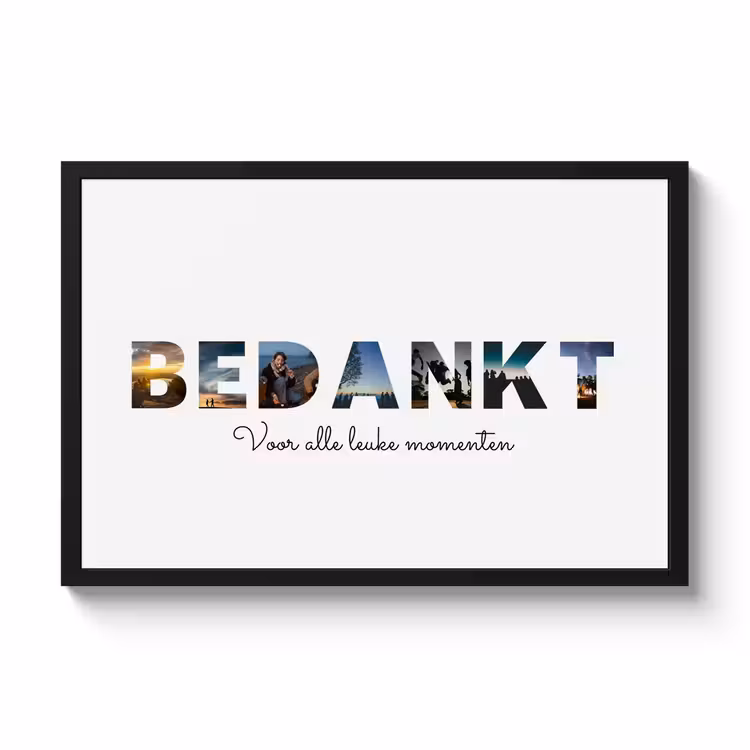 Poster met lijst - Bedankt — 1