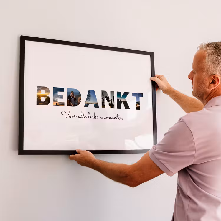 Poster met lijst - Bedankt — 2