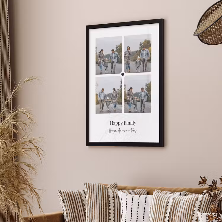 Poster met lijst – Collage met hartje — 3