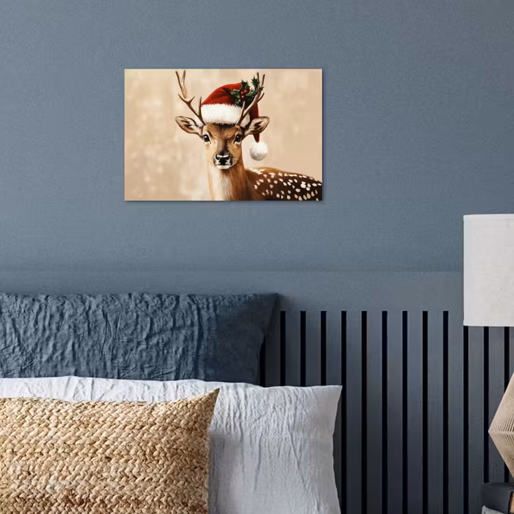 Poster - Kerst - Hert - Gewei - Rood — 3