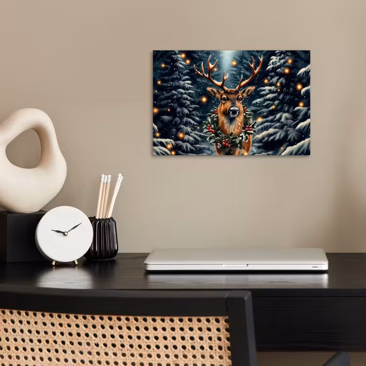 Poster - Kerst - Magie - Bos - Kleurrijk — 2