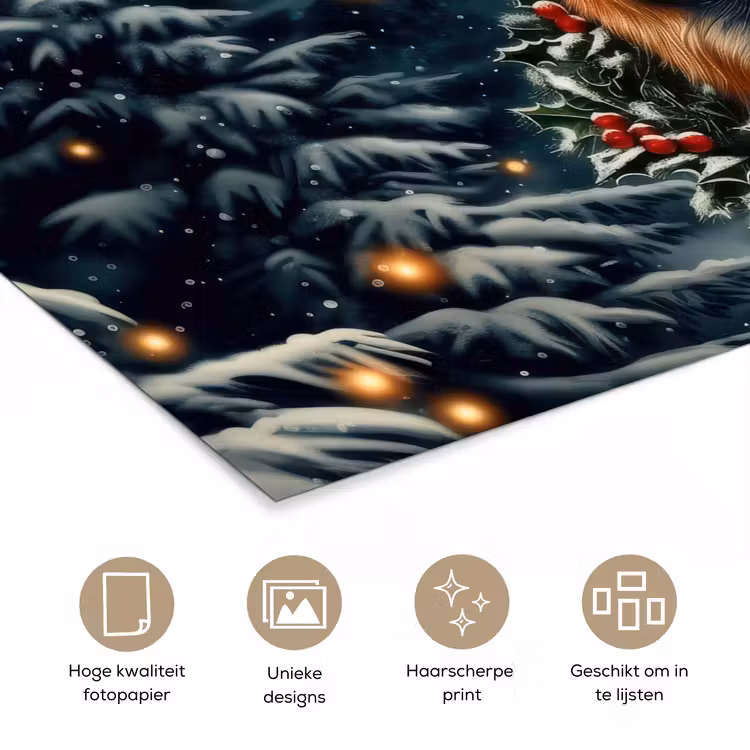 Poster - Kerst - Magie - Bos - Kleurrijk — 5