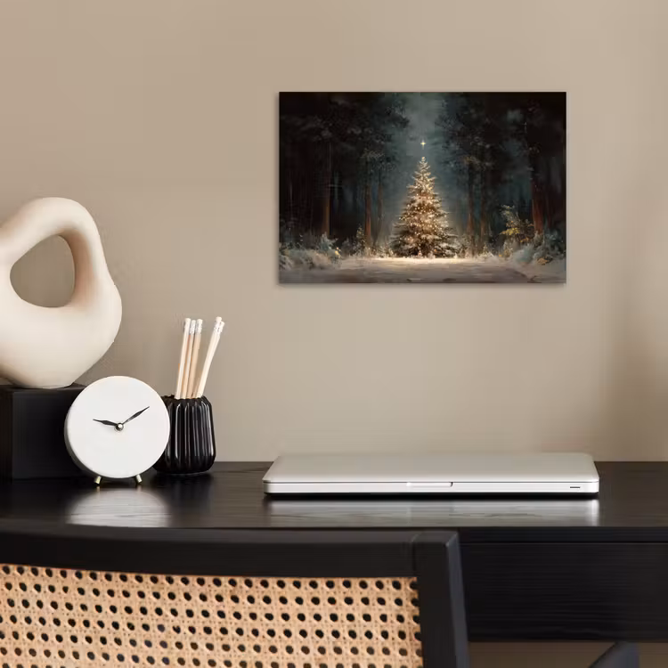 Poster - Kerstboom - Bos - Sneeuw - meerkleurig — 2