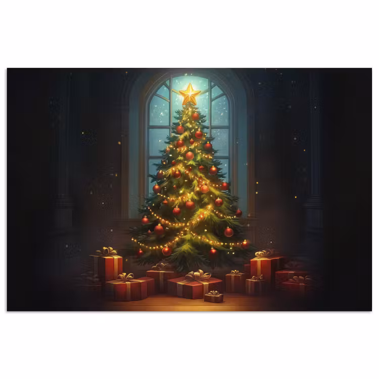 Poster - Kerstboom - Cadeau - Kerst - Winter — 1
