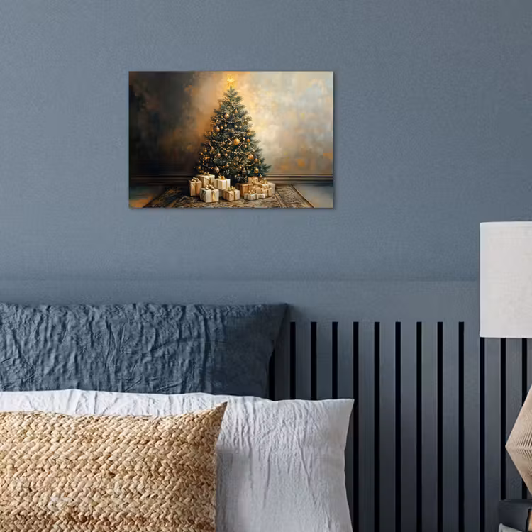 Poster - Kerstboom - Cadeaus - Goud — 3