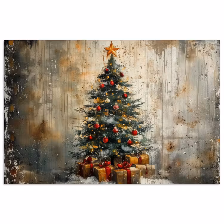 Poster - Kerstboom - Vintage - Kerst - Cadeau — 1