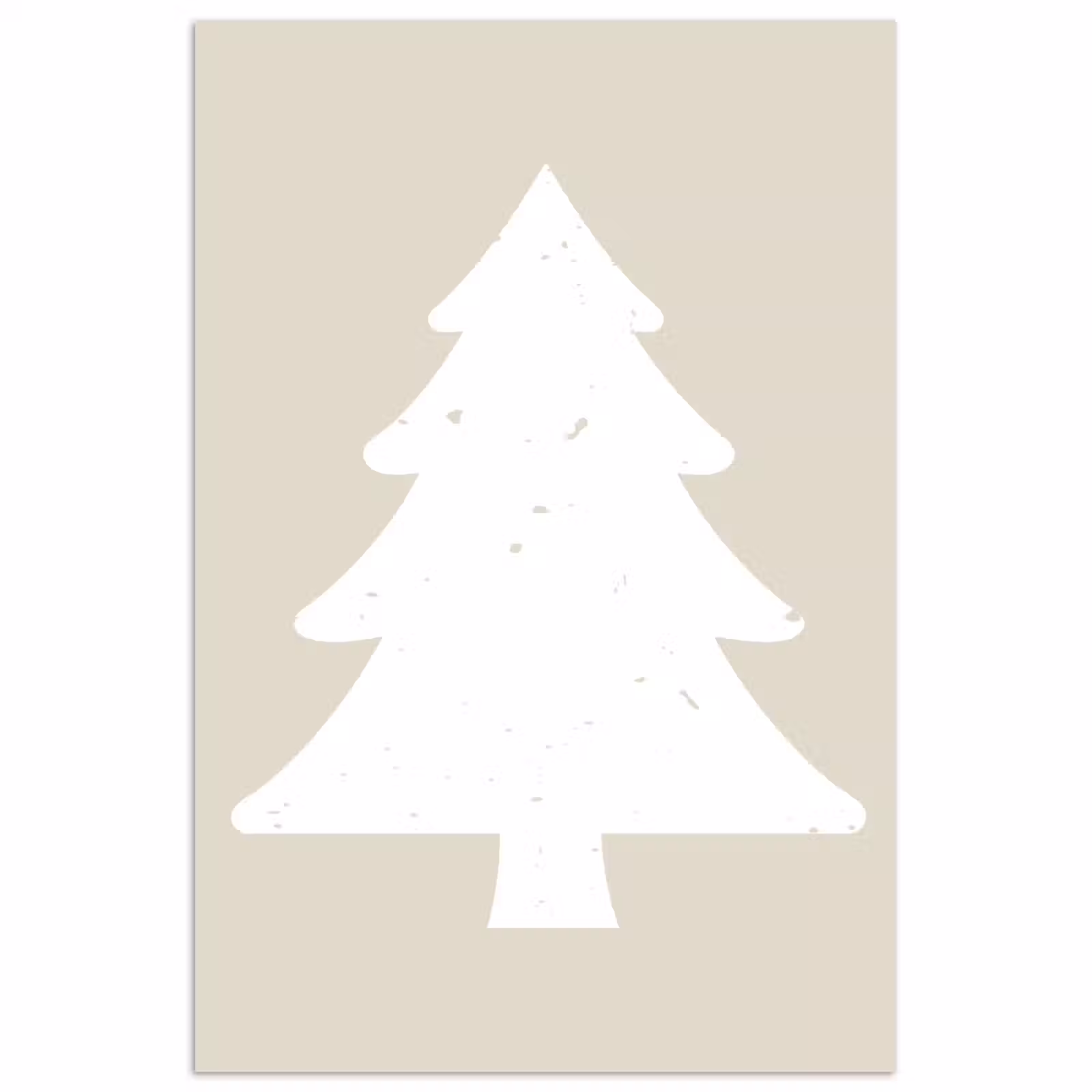 Poster - Japandi - Kerstboom - Beige - Kerstversiering — 1