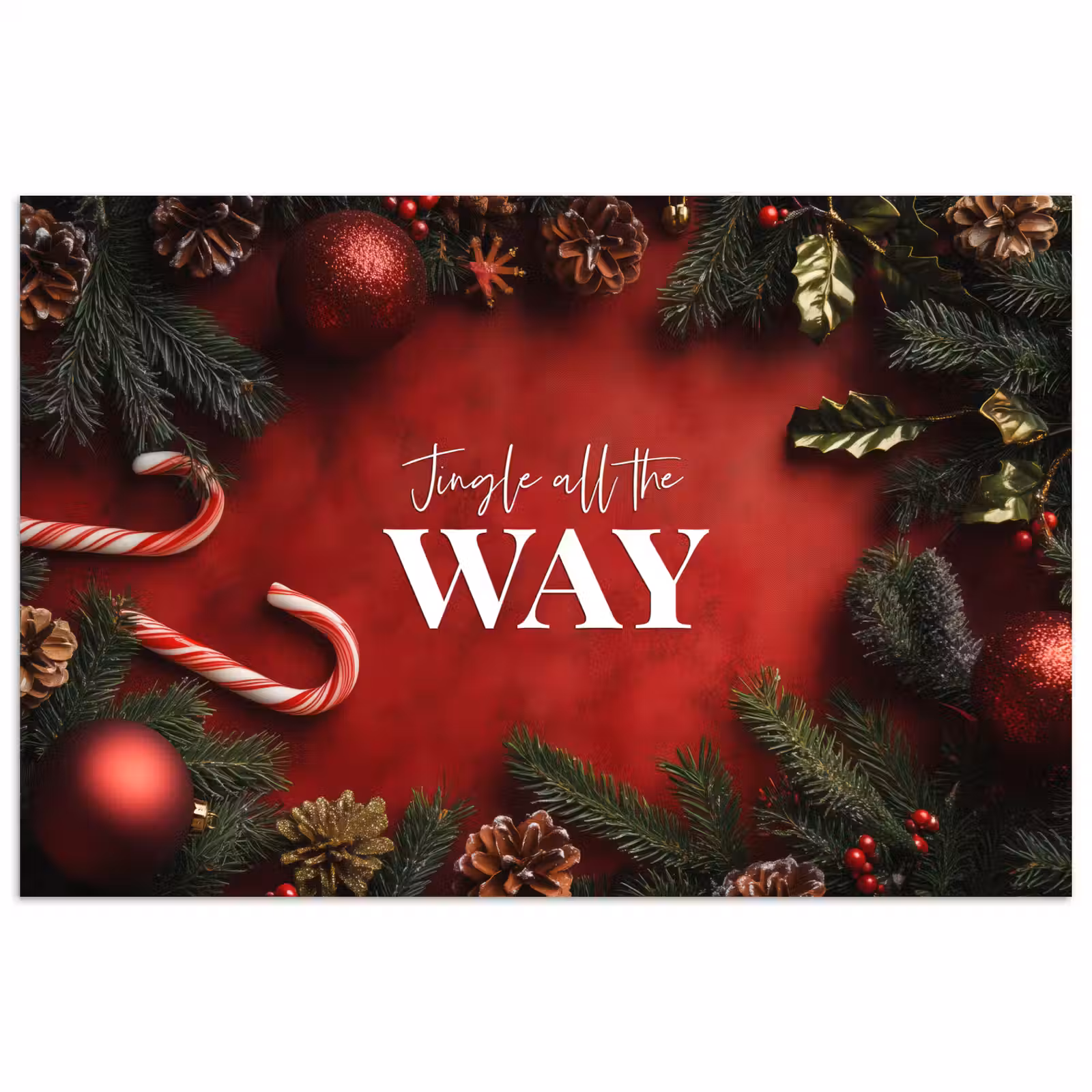 Poster - Kerst - Quote - Rood - Kerstballen — 1