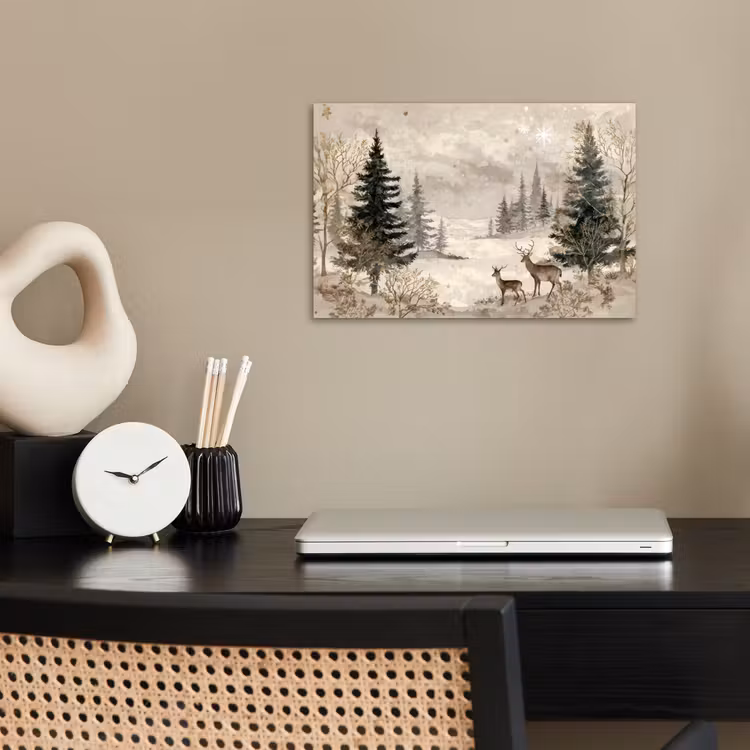 Poster - Bos - Herten - Winter - Sneeuw — 2