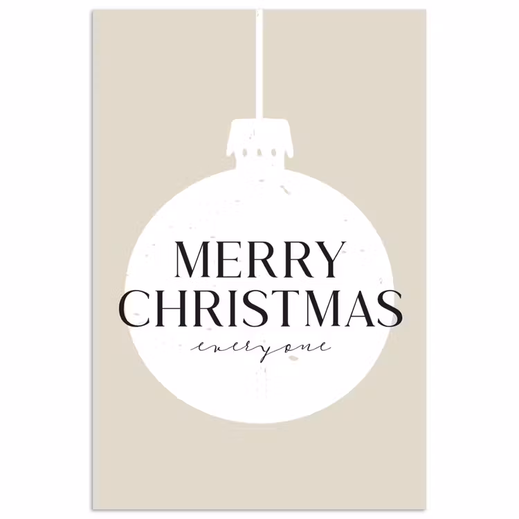 Poster - Christmas - Kerstballen - Japandi - Witte kerstballen — 1