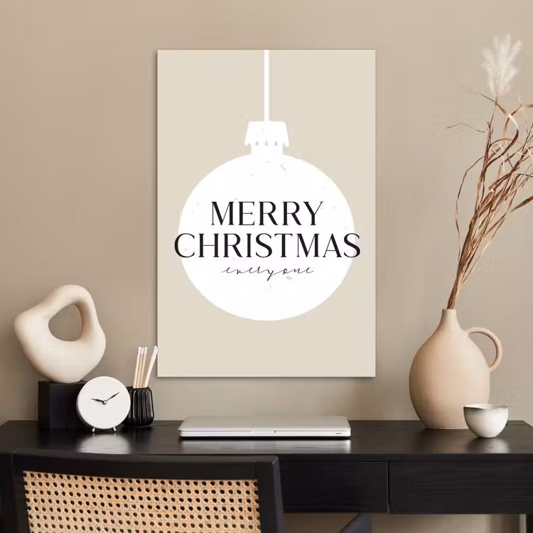 Poster - Christmas - Kerstballen - Japandi - Witte kerstballen — 2