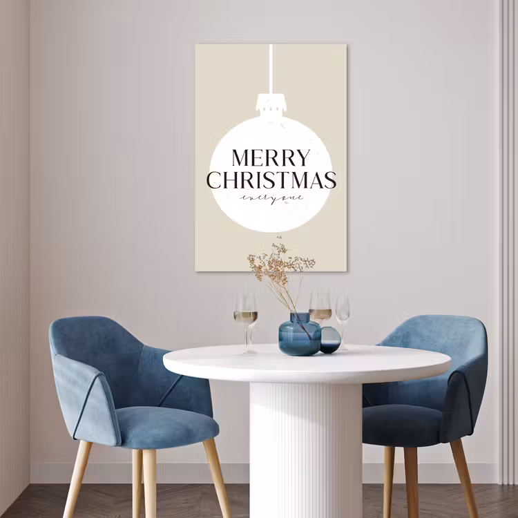 Poster - Christmas - Kerstballen - Japandi - Witte kerstballen — 4