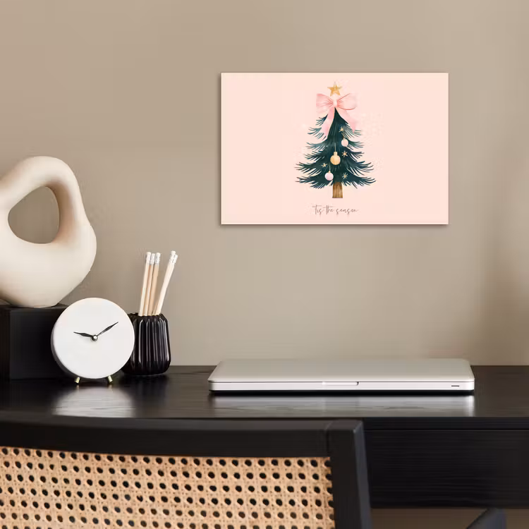 Poster - Christmas Season - Kerst - Kerstboom - Roze — 2