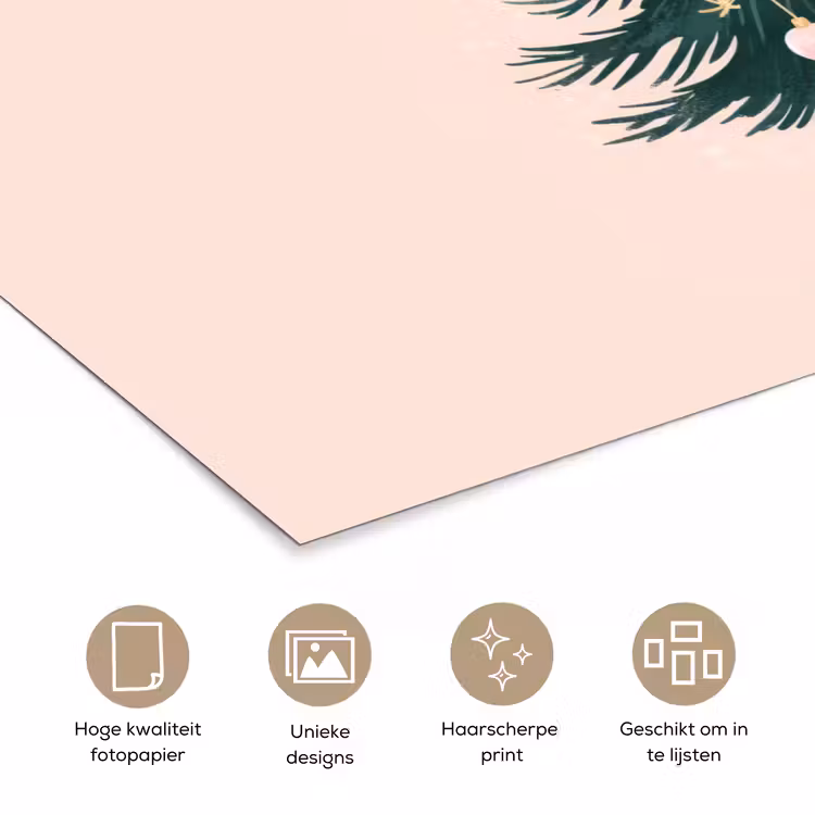 Poster - Christmas Season - Kerst - Kerstboom - Roze — 5
