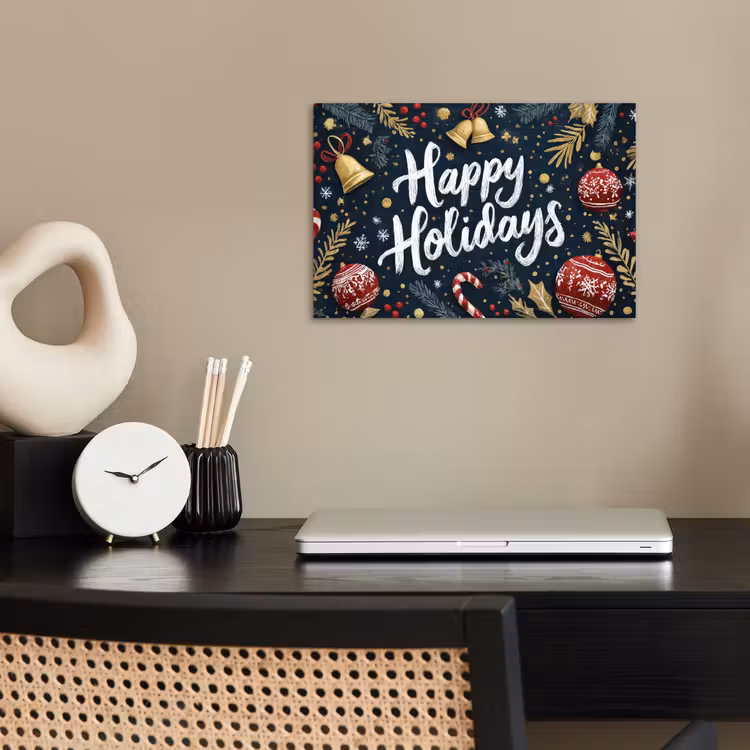 Poster - Feestelijk - Kerstgroet - Kleurrijk — 2