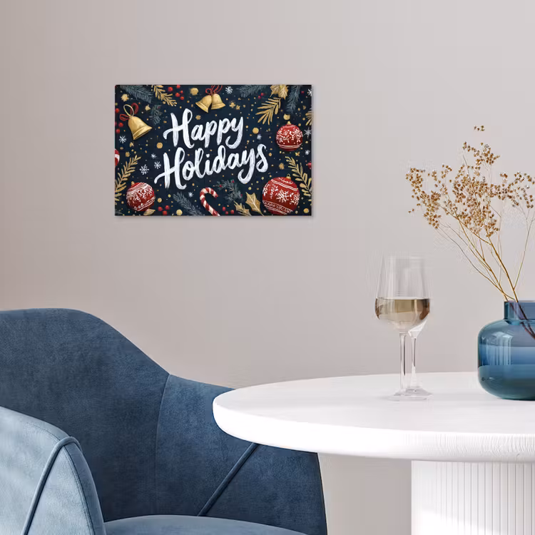 Poster - Feestelijk - Kerstgroet - Kleurrijk — 4