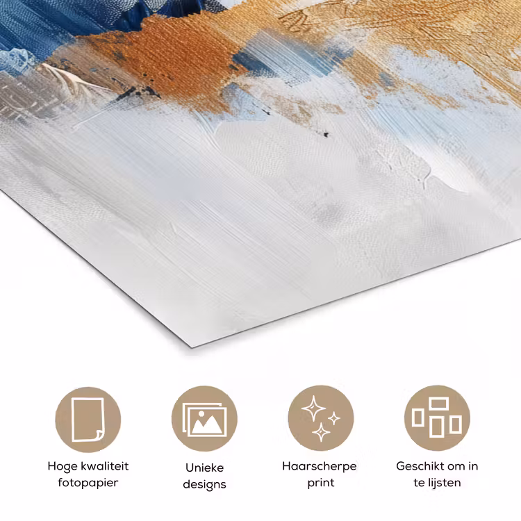 Poster - Goud - Blauw - Watercolor - Kunst - Modern — 5