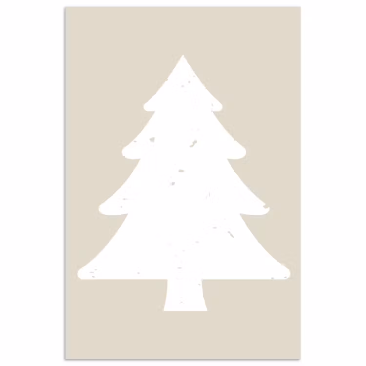 Poster - Japandi - Kerstboom - Beige - Kerstversiering — 1