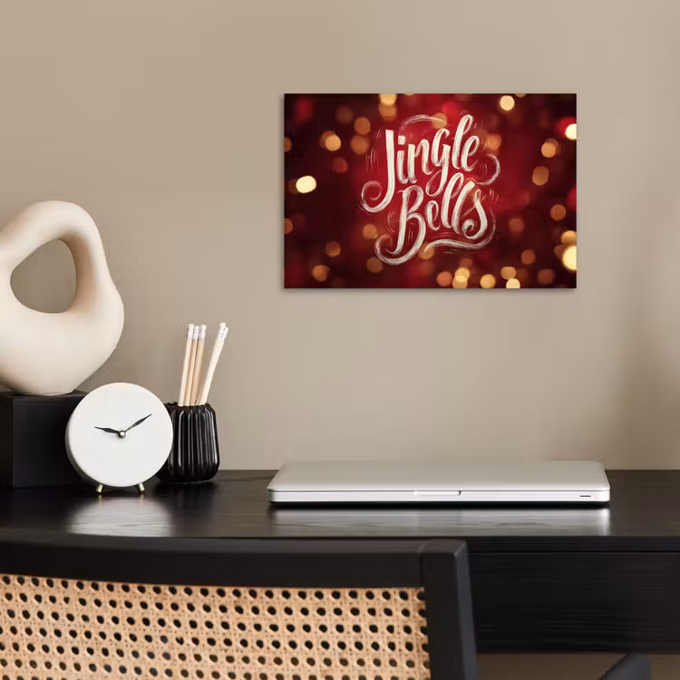 Poster - Jingle - Bells - Kerst - Rood — 2