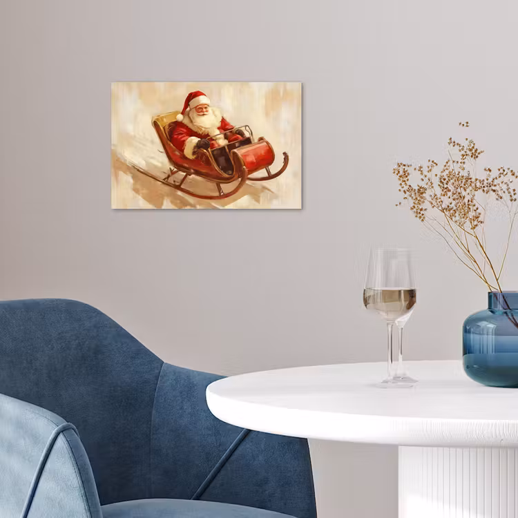Poster - Kerst - Slee - Kerstman — 4