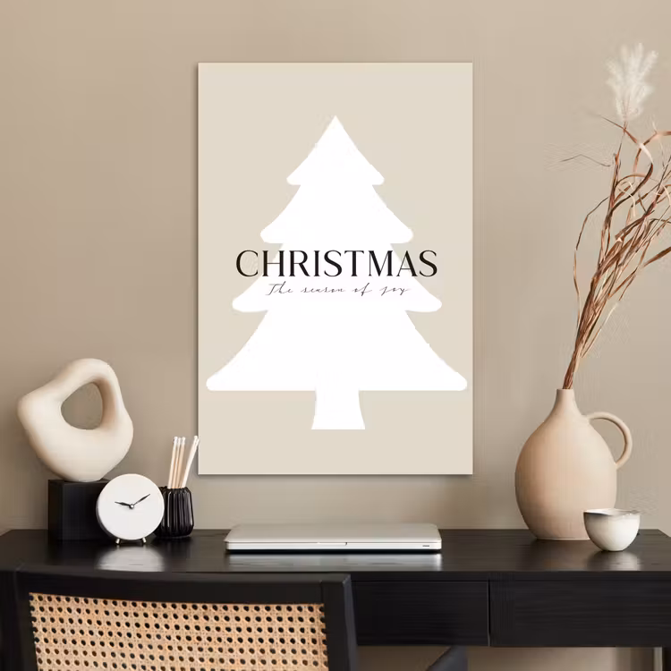 Poster - Kerstboom - Japandi - Christmas - Beige — 2