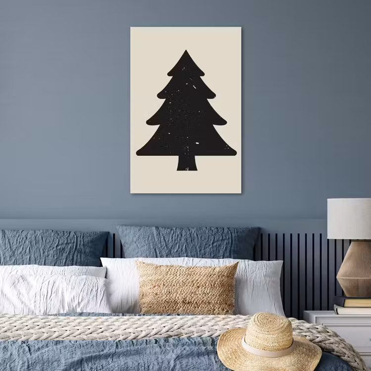 Poster - Kerstboom - Zwarte kerstboom - Boom - Japandi — 3