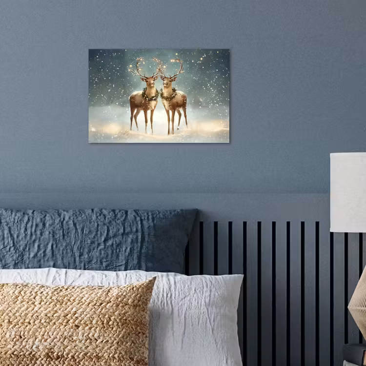 Poster - Kerstmagie - Winterwoud - Rendier — 3