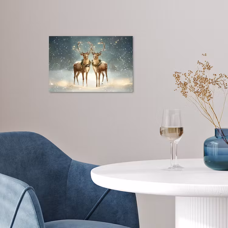 Poster - Kerstmagie - Winterwoud - Rendier — 4