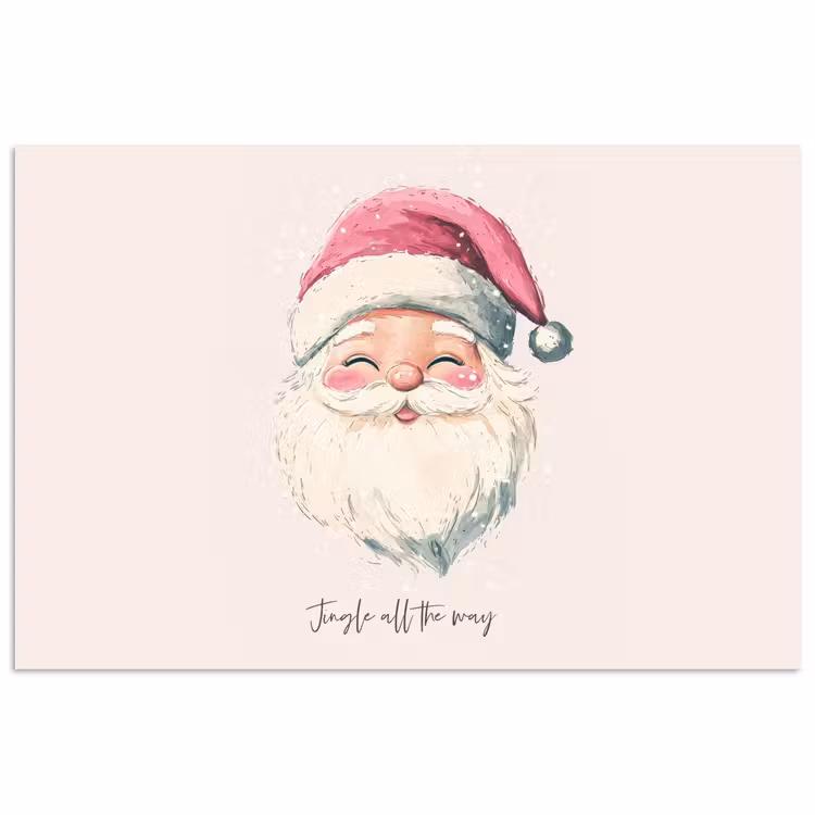 Poster - Kerstman - Kerst - Quote - Beige — 1