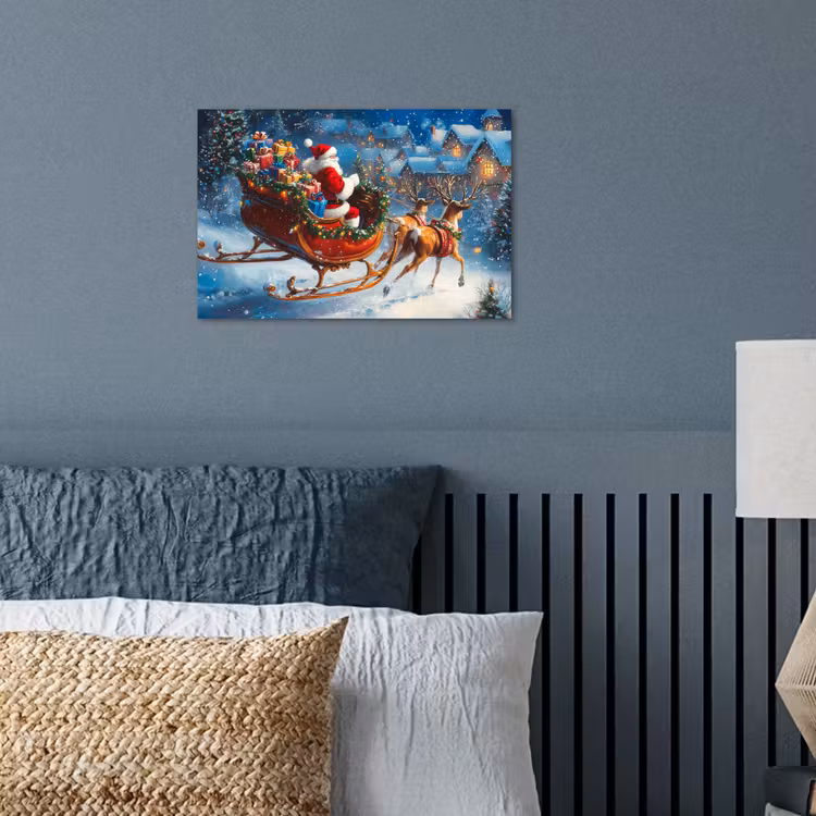 Poster - Kerstman - Rendier - Kerst - Sneeuw — 3