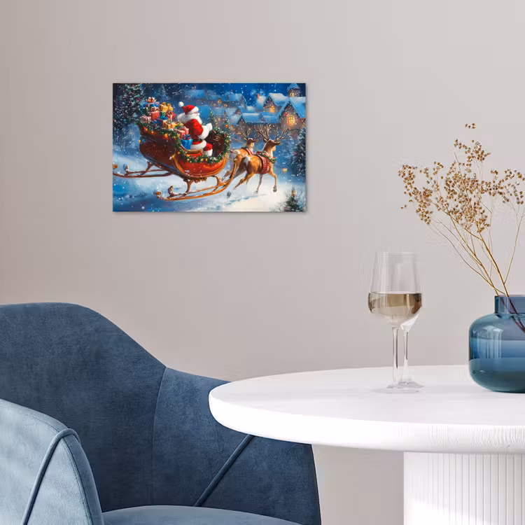 Poster - Kerstman - Rendier - Kerst - Sneeuw — 4